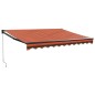 vidaXL Markise Einziehbar Orange und Braun 3,5x2,5 m Stoff & Aluminium vidaXL Markise Einziehbar Orange und Braun 3,5x2,5 m Stoff & Aluminium