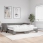 vidaXL Tagesbett Ausziehbar mit Matratzen Dunkelgrau 100x200 cm Stoff vidaXL Tagesbett Ausziehbar mit Matratzen Dunkelgrau 100x200 cm Stoff