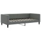 vidaXL Tagesbett Ausziehbar mit Matratzen Dunkelgrau 100x200 cm Stoff vidaXL Tagesbett Ausziehbar mit Matratzen Dunkelgrau 100x200 cm Stoff