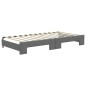 vidaXL Tagesbett Ausziehbar mit Matratzen Dunkelgrau 100x200 cm Stoff vidaXL Tagesbett Ausziehbar mit Matratzen Dunkelgrau 100x200 cm Stoff
