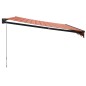 vidaXL Markise Einziehbar Orange und Braun 4,5x3 m Stoff und Aluminium vidaXL Markise Einziehbar Orange und Braun 4,5x3 m Stoff und Aluminium
