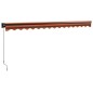 vidaXL Markise Einziehbar Orange und Braun 4,5x3 m Stoff und Aluminium vidaXL Markise Einziehbar Orange und Braun 4,5x3 m Stoff und Aluminium