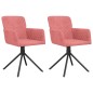 Esszimmerstühle 2 Stk. Drehbar Rosa Samt Esszimmerstühle 2 Stk. Drehbar Rosa Samt