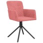 Esszimmerstühle 2 Stk. Drehbar Rosa Samt Esszimmerstühle 2 Stk. Drehbar Rosa Samt