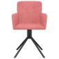 Esszimmerstühle 2 Stk. Drehbar Rosa Samt Esszimmerstühle 2 Stk. Drehbar Rosa Samt