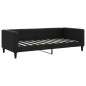 vidaXL Tagesbett Ausziehbar mit Matratzen Schwarz 90x190 cm Stoff vidaXL Tagesbett Ausziehbar mit Matratzen Schwarz 90x190 cm Stoff