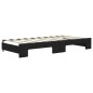 vidaXL Tagesbett Ausziehbar mit Matratzen Schwarz 90x190 cm Stoff vidaXL Tagesbett Ausziehbar mit Matratzen Schwarz 90x190 cm Stoff