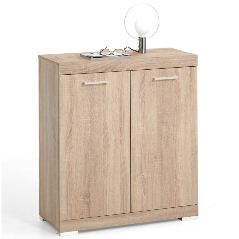 FMD Kommode mit 2 Türen 80 × 34,9 × 89,9 cm Weiß FMD Kommode mit 2 Türen 80 × 34,9 × 89,9 cm Weiß