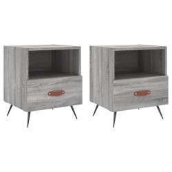 vidaXL Nachttische 2 Stk. Grau Sonoma 40x35x47,5 cm Holzwerkstoff