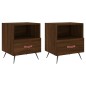 vidaXL Nachttische 2Stk. Braun Eichen-Optik 40x35x47,5cm Holzwerkstoff vidaXL Nachttische 2Stk. Braun Eichen-Optik 40x35x47,5cm Holzwerkstoff