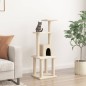vidaXL Kratzbaum mit Sisal-Kratzsäulen Creme 105 cm vidaXL Kratzbaum mit Sisal-Kratzsäulen Creme 105 cm
