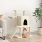 vidaXL Kratzbaum mit Sisal-Kratzsäulen Creme 96,5 cm vidaXL Kratzbaum mit Sisal-Kratzsäulen Creme 96,5 cm
