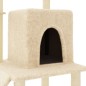 vidaXL Kratzbaum mit Sisal-Kratzsäulen Creme 96,5 cm vidaXL Kratzbaum mit Sisal-Kratzsäulen Creme 96,5 cm