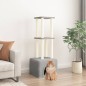 vidaXL Kratzbaum mit Sisal-Kratzsäulen Hellgrau 133,5 cm vidaXL Kratzbaum mit Sisal-Kratzsäulen Hellgrau 133,5 cm