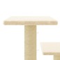 vidaXL Kratzbaum mit Sisal-Kratzsäulen Creme 61 cm vidaXL Kratzbaum mit Sisal-Kratzsäulen Creme 61 cm