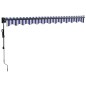 vidaXL Elektrische Markise mit Kurbel Blau und Weiß 3,5x2,5 m vidaXL Elektrische Markise mit Kurbel Blau und Weiß 3,5x2,5 m