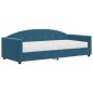 vidaXL Tagesbett mit Matratze Blau 90x200 cm Samt vidaXL Tagesbett mit Matratze Blau 90x200 cm Samt