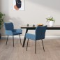 vidaXL Esszimmerstühle 2 Stk. Blau Stoff vidaXL Esszimmerstühle 2 Stk. Blau Stoff