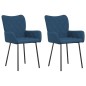 vidaXL Esszimmerstühle 2 Stk. Blau Stoff vidaXL Esszimmerstühle 2 Stk. Blau Stoff