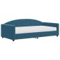 vidaXL Tagesbett mit Matratze Blau 100x200 cm Samt vidaXL Tagesbett mit Matratze Blau 100x200 cm Samt