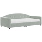 vidaXL Tagesbett mit Matratze Hellgrau 100x200 cm Samt vidaXL Tagesbett mit Matratze Hellgrau 100x200 cm Samt