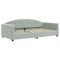 vidaXL Tagesbett mit Matratze Hellgrau 100x200 cm Samt vidaXL Tagesbett mit Matratze Hellgrau 100x200 cm Samt