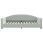 vidaXL Tagesbett mit Matratze Hellgrau 100x200 cm Samt vidaXL Tagesbett mit Matratze Hellgrau 100x200 cm Samt