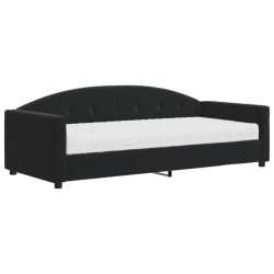 vidaXL Tagesbett mit Matratze Schwarz 90x190 cm Samt