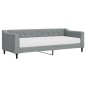 vidaXL Tagesbett mit Matratze Hellgrau 80x200 cm Stoff vidaXL Tagesbett mit Matratze Hellgrau 80x200 cm Stoff