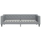 vidaXL Tagesbett mit Matratze Hellgrau 80x200 cm Stoff vidaXL Tagesbett mit Matratze Hellgrau 80x200 cm Stoff