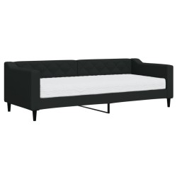 vidaXL Tagesbett mit Matratze Schwarz 80x200 cm Stoff