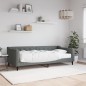 vidaXL Tagesbett mit Matratze Dunkelgrau 90x200 cm Stoff vidaXL Tagesbett mit Matratze Dunkelgrau 90x200 cm Stoff