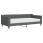 vidaXL Tagesbett mit Matratze Dunkelgrau 90x200 cm Stoff vidaXL Tagesbett mit Matratze Dunkelgrau 90x200 cm Stoff