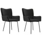 Esszimmerstühle 2 Stk. Schwarz Samt Esszimmerstühle 2 Stk. Schwarz Samt