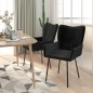 Esszimmerstühle 2 Stk. Schwarz Samt Esszimmerstühle 2 Stk. Schwarz Samt