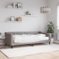 vidaXL Tagesbett mit Matratze Taupe 90x200 cm Stoff vidaXL Tagesbett mit Matratze Taupe 90x200 cm Stoff