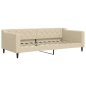 vidaXL Tagesbett mit Matratze Creme 90x200 cm Stoff vidaXL Tagesbett mit Matratze Creme 90x200 cm Stoff