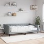 vidaXL Tagesbett mit Matratze Hellgrau 100x200 cm Stoff vidaXL Tagesbett mit Matratze Hellgrau 100x200 cm Stoff