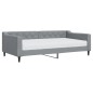 vidaXL Tagesbett mit Matratze Hellgrau 100x200 cm Stoff vidaXL Tagesbett mit Matratze Hellgrau 100x200 cm Stoff