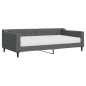 vidaXL Tagesbett mit Matratze Dunkelgrau 100x200 cm Stoff vidaXL Tagesbett mit Matratze Dunkelgrau 100x200 cm Stoff