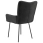 Esszimmerstühle 2 Stk. Schwarz Samt Esszimmerstühle 2 Stk. Schwarz Samt