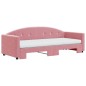 vidaXL Tagesbett Ausziehbar mit Matratzen Rosa 80x200 cm Samt vidaXL Tagesbett Ausziehbar mit Matratzen Rosa 80x200 cm Samt