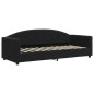 vidaXL Tagesbett Ausziehbar mit Matratzen Schwarz 80x200 cm Samt vidaXL Tagesbett Ausziehbar mit Matratzen Schwarz 80x200 cm Samt