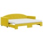 vidaXL Tagesbett Ausziehbar mit Matratzen Gelb 80x200 cm Samt vidaXL Tagesbett Ausziehbar mit Matratzen Gelb 80x200 cm Samt