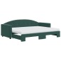 vidaXL Tagesbett Ausziehbar mit Matratzen Dunkelgrün 80x200 cm Samt vidaXL Tagesbett Ausziehbar mit Matratzen Dunkelgrün 80x200 cm Samt