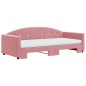 vidaXL Tagesbett Ausziehbar mit Matratzen Rosa 90x200 cm Samt vidaXL Tagesbett Ausziehbar mit Matratzen Rosa 90x200 cm Samt