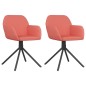 Esszimmerstühle 2 Stk. Drehbar Rosa Samt Esszimmerstühle 2 Stk. Drehbar Rosa Samt