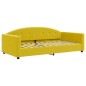 vidaXL Tagesbett Ausziehbar mit Matratzen Gelb 100x200 cm Samt vidaXL Tagesbett Ausziehbar mit Matratzen Gelb 100x200 cm Samt