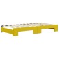 vidaXL Tagesbett Ausziehbar mit Matratzen Gelb 100x200 cm Samt vidaXL Tagesbett Ausziehbar mit Matratzen Gelb 100x200 cm Samt