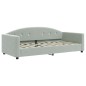 vidaXL Tagesbett Ausziehbar mit Matratzen Hellgrau 90x190 cm Samt vidaXL Tagesbett Ausziehbar mit Matratzen Hellgrau 90x190 cm Samt